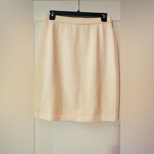 St. John Cream Mini Skirt